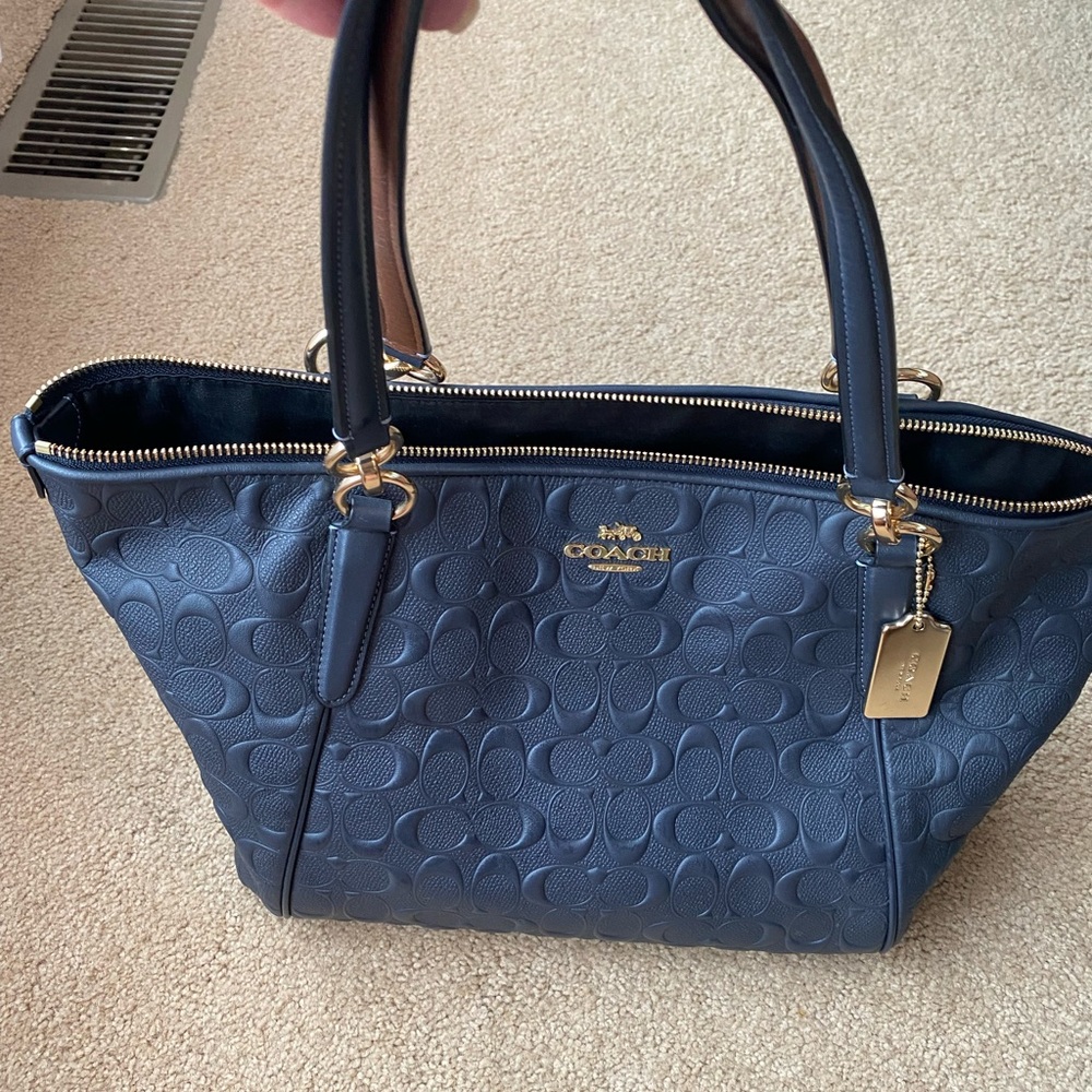 Coach Navy Tote